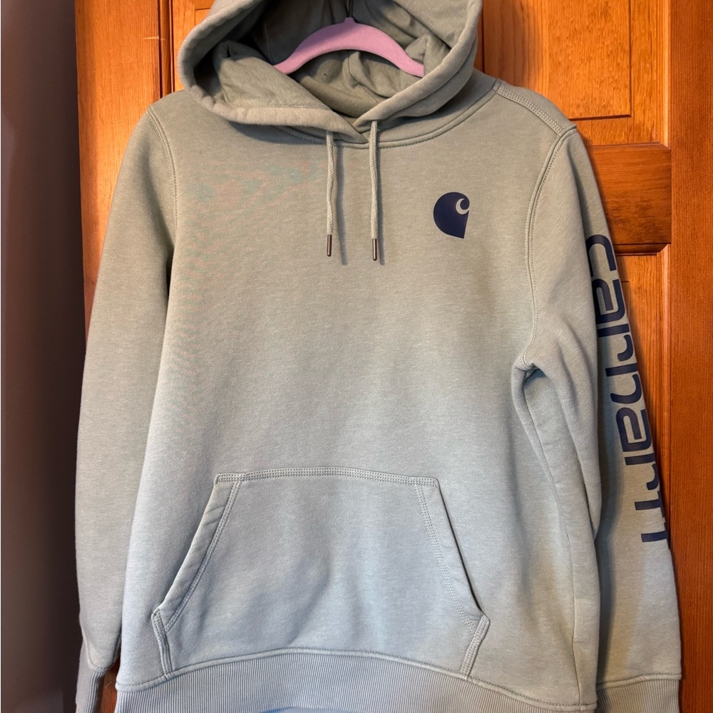 Carhartt Kids' Green Hoodie with Logo